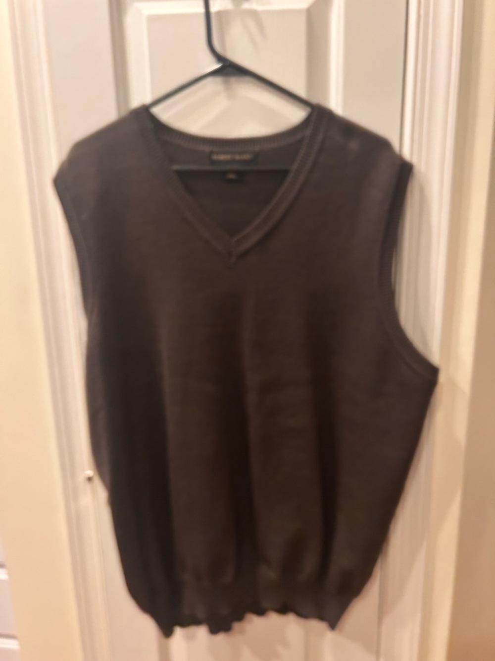 Men's Classic Brown V-Neck Sweater Vest